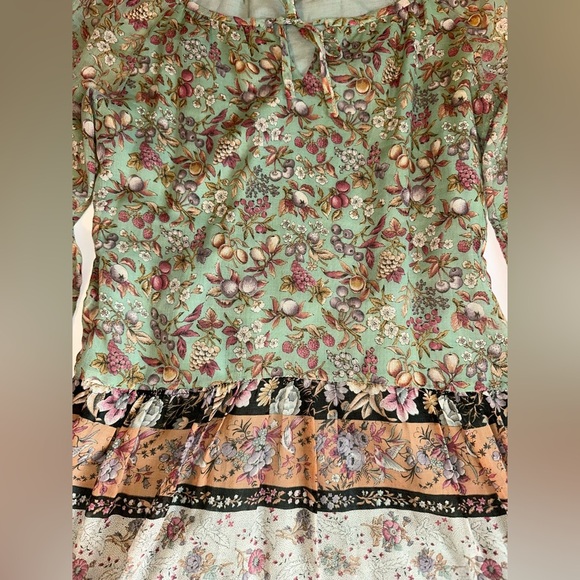 Vintage 1970s Jerell of Texas Boho Prairie Peasant Dress Cottagecore Farmhouse 7 - Picture 3 of 12